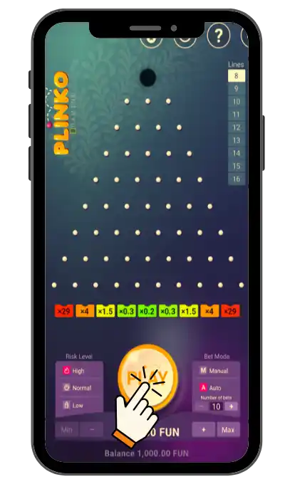 Select your risk level: low, medium or high